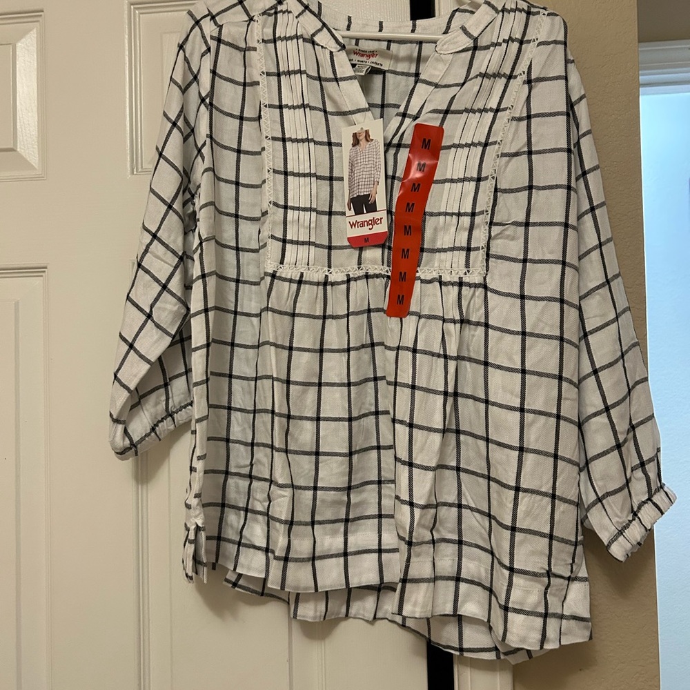 Wrangler Checkered Shirt - Black and White